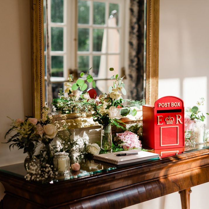 Wedding card post box table