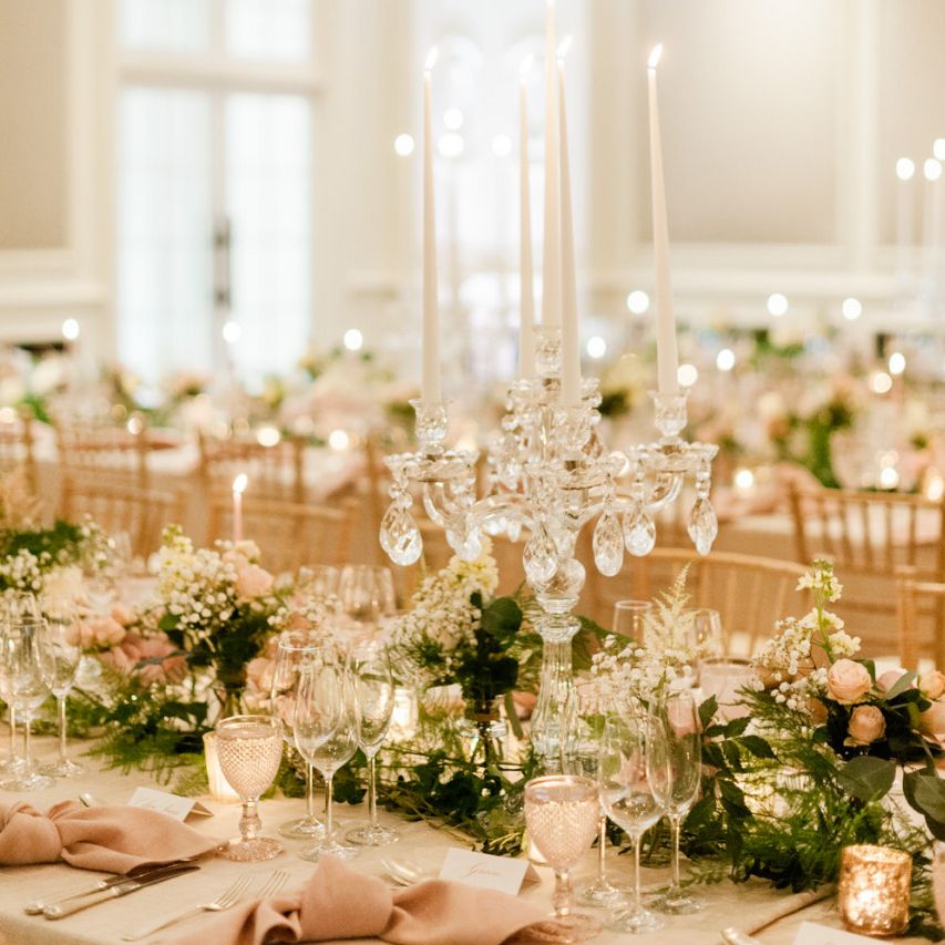 Candelabra for wedding at Four Seasons Hampshire