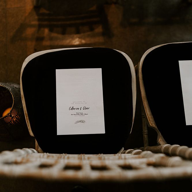 Wedding stationery for December wedding