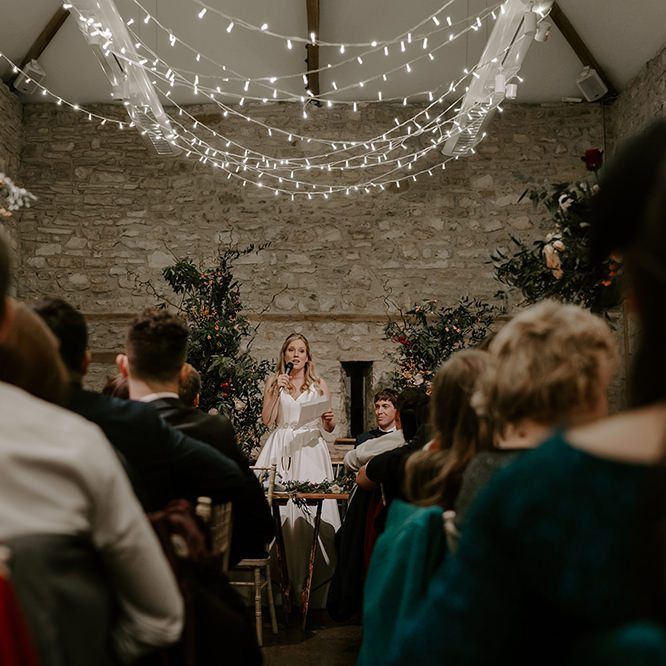 Bride wedding speech