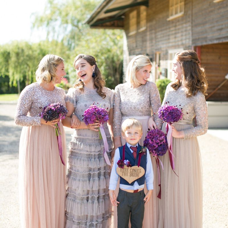 Bridesmaids in Sequin &amp; Tulle Needle &amp; Thread Dresses