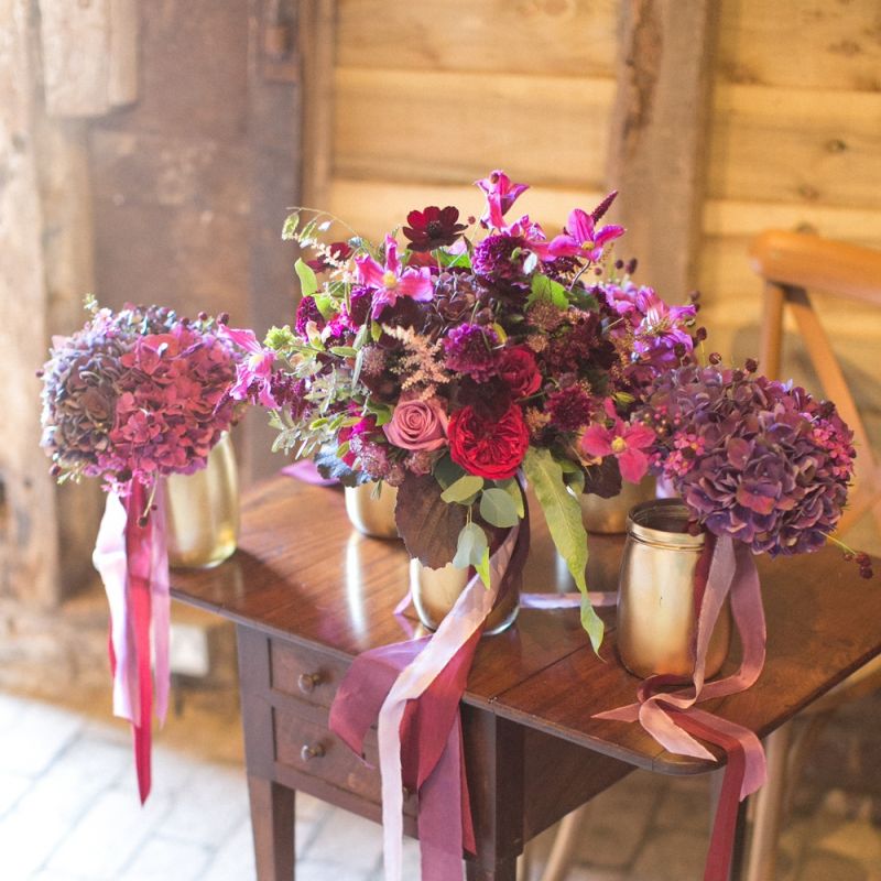 Purple, Plum, Aubergine and Berry Wedding Flowers