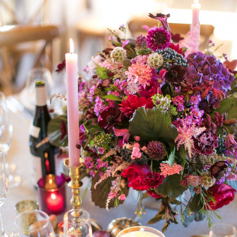 Purple, Plum and Aubergine Wedding Flowers
