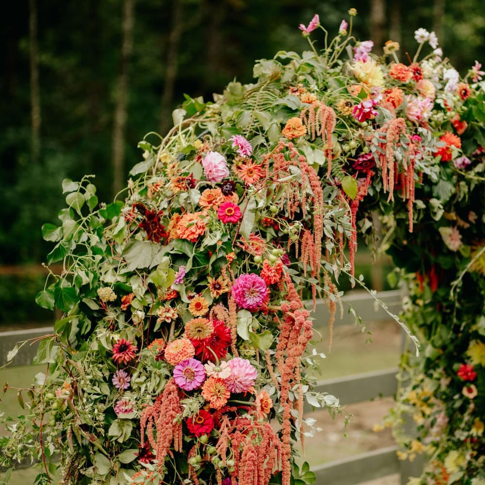 DIY flower arch alar decor