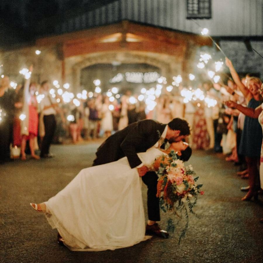 Sparkler wedding photography