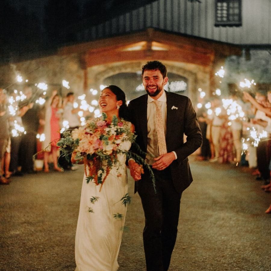 Bride and groom portrait at Mystique Ranch wedding