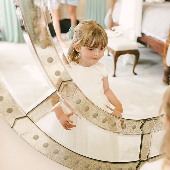 Flower Girl Looking in the Mirror