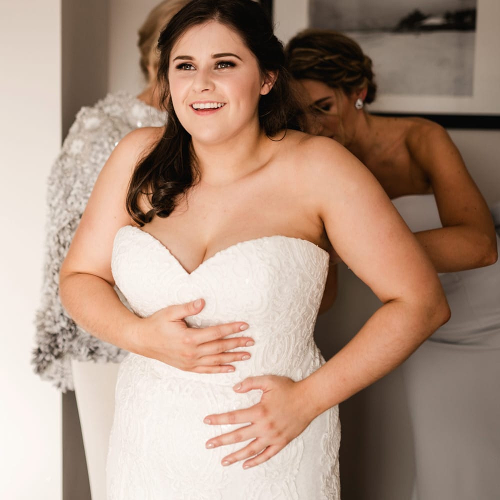 Wedding Morning Bridal Preparations | Bride in Badgley Mischka  Lace Bridal Gown | Elegant Grey, Green, White &amp; Gold Black Tie, Marquee Wedding at Tullyveery House N. Ireland with Decor &amp; Styling by Mood Events | The Lou's Photography | Soul &amp; Rise Film