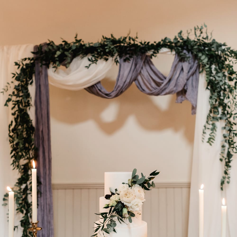 Elegant Wedding Cake by Cake Couture | Grey, Green, White &amp; Gold Black Tie, Marquee Wedding at Tullyveery House N. Ireland with Decor &amp; Styling by Mood Events | The Lou's Photography | Soul &amp; Rise Film