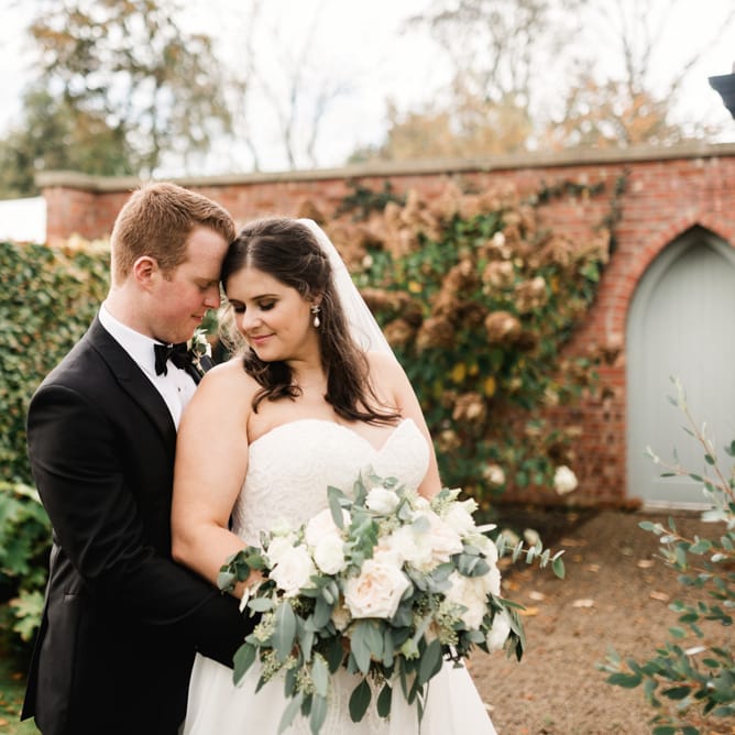 Bride in Badgley Mischka  Lace Bridal Gown | Groom in Black Tie | Elegant Grey, Green, White &amp; Gold Black Tie, Marquee Wedding at Tullyveery House N. Ireland with Decor &amp; Styling by Mood Events | The Lou's Photography | Soul &amp; Rise Film
