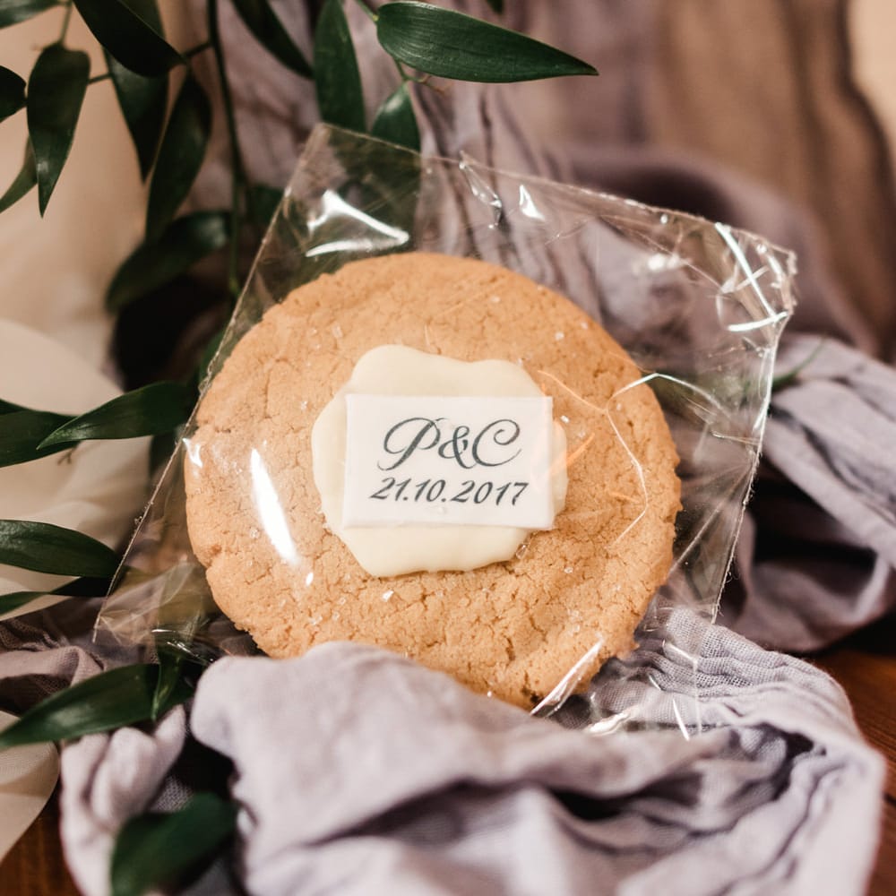 Cookie Wedding Favour | Elegant Grey, Green, White &amp; Gold Black Tie, Marquee Wedding at Tullyveery House N. Ireland with Decor &amp; Styling by Mood Events | The Lou's Photography | Soul &amp; Rise Film