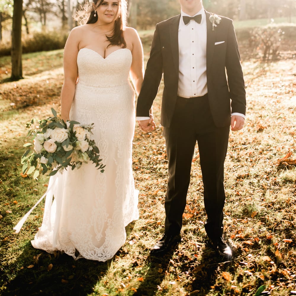 Bride in Badgley Mischka  Lace Bridal Gown | Groom in Black Tie | Elegant Grey, Green, White &amp; Gold Black Tie, Marquee Wedding at Tullyveery House N. Ireland with Decor &amp; Styling by Mood Events | The Lou's Photography | Soul &amp; Rise Film