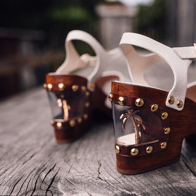 White bride shoes at Nancarrow Farm wedding