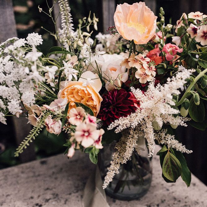 Stunning wedding flowers for rustic wedding