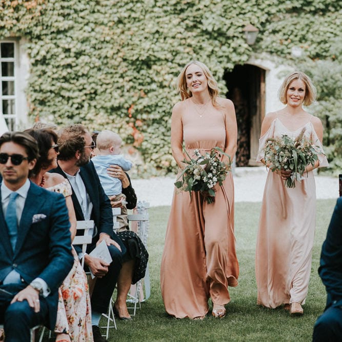 Peach Bridesmaids Dresses