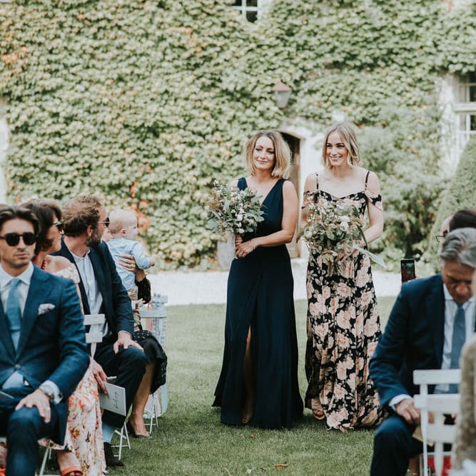 Off The Shoulder Bridesmaids Dresses In Midnight Ink Colour