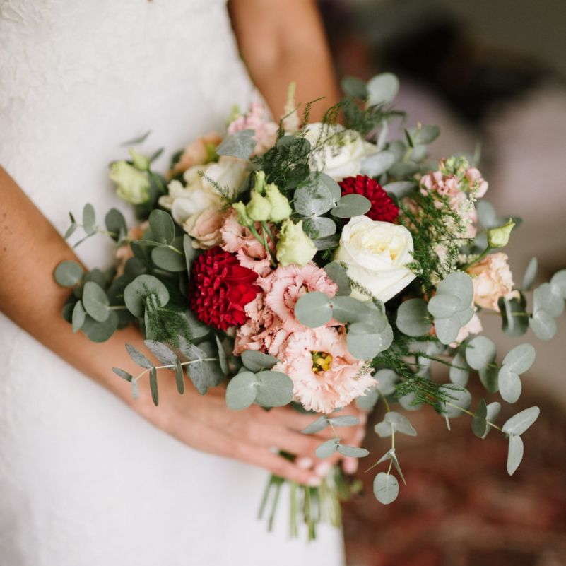 Small Bridal Bouquet with Eucalyptus