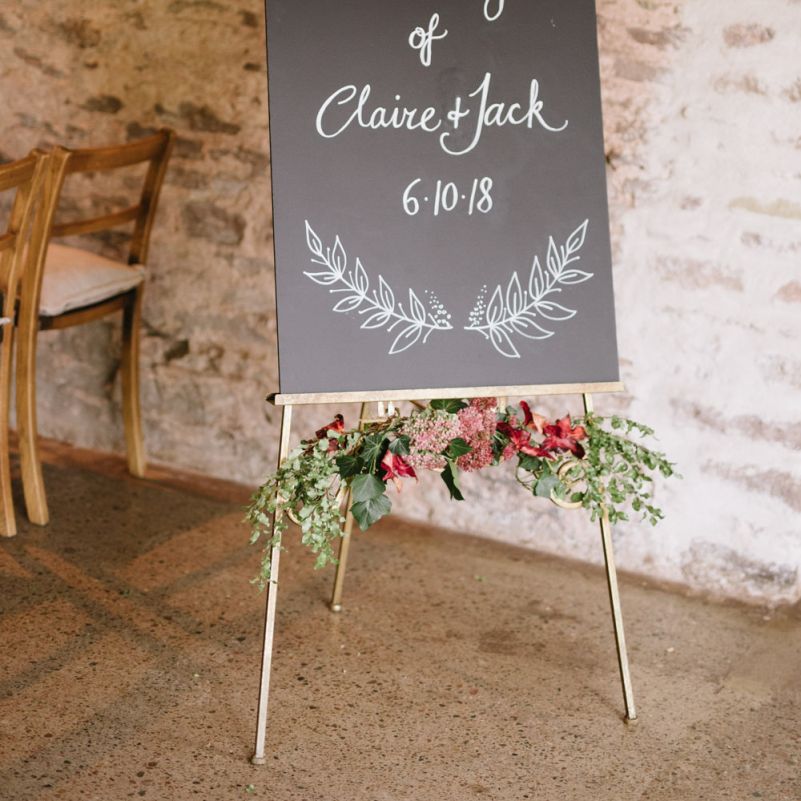 Chalkboard Wedding Welcome Sign