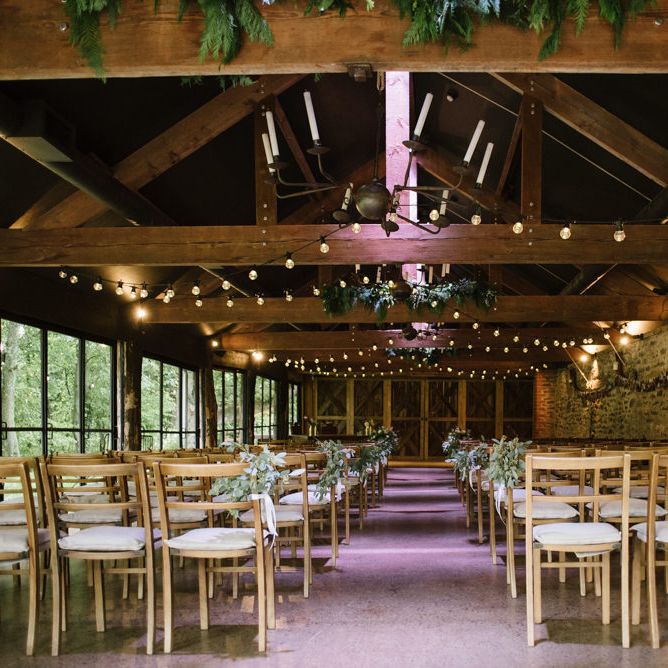 Wedding Ceremony at Dewsall Court Barn Wedding Venue
