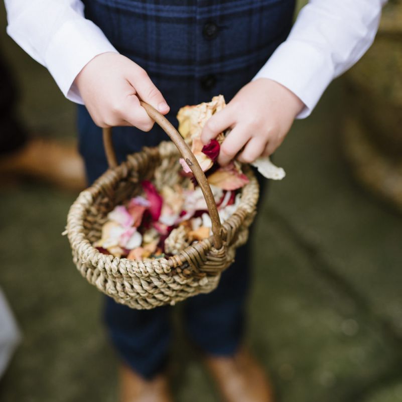 Basket Full of Wedding Confetti