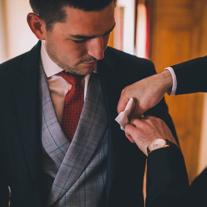 Groom Getting Ready
