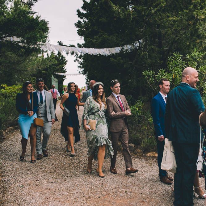 Guests Arrive At Wedding In France