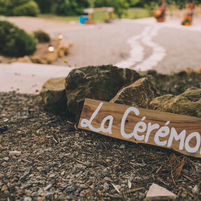 Wooden Wedding Sign For French Wedding