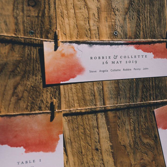 Wooden Table Plan For Wedding Outside