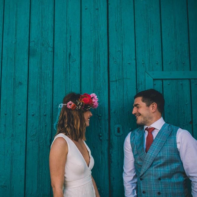 Bride and Groom During French Wedding