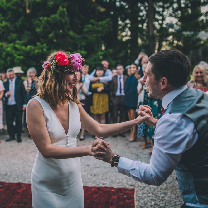 Bride And Groom First Dance At Destination Wedding