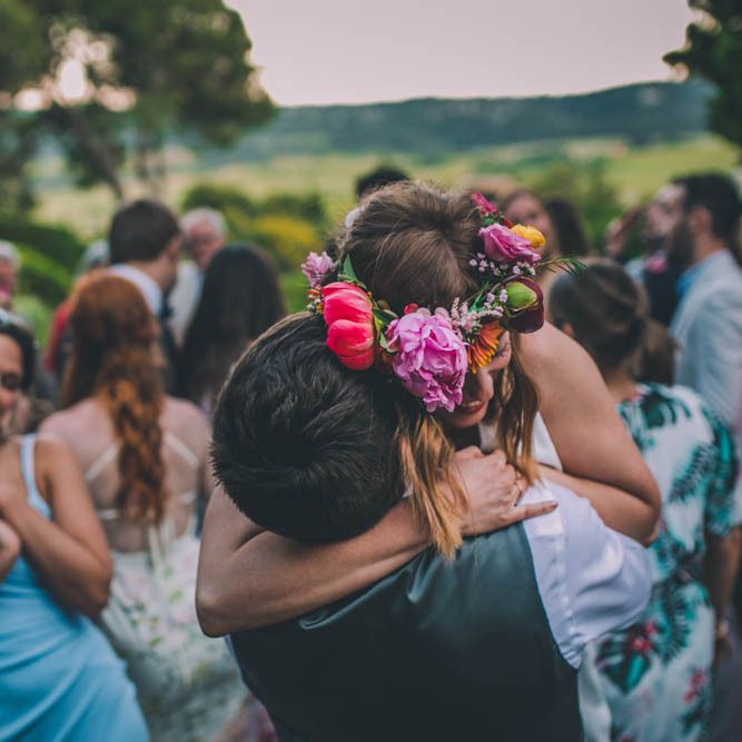 Flower Crown For Bride During French Wedding