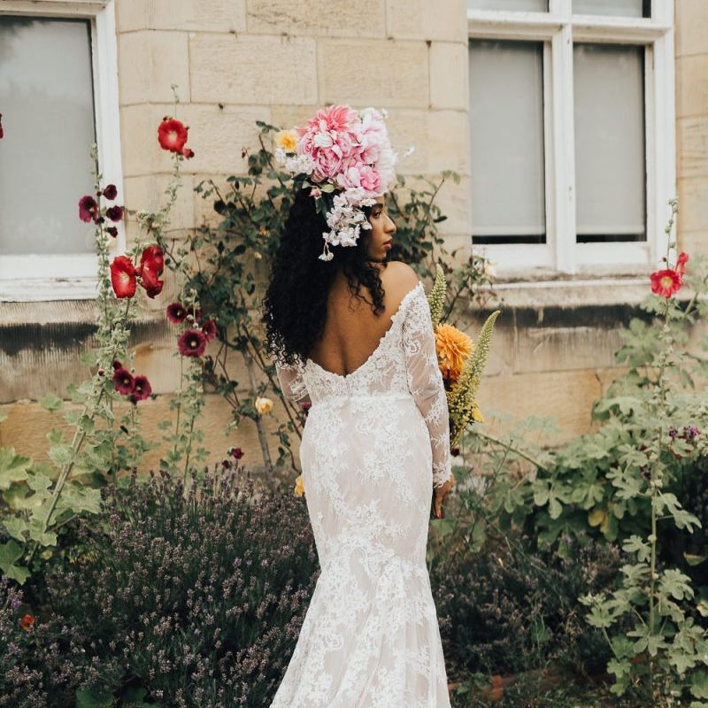 Love in Lace bridal gown with long sleeves