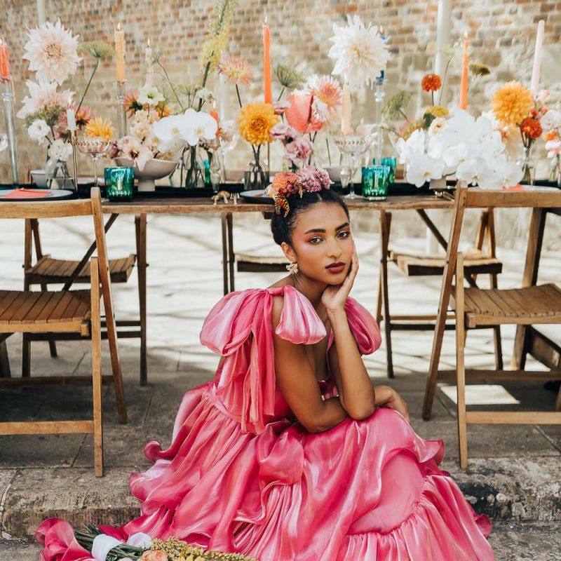 colourful folk wedding inspiration at Chiddingstone Castle by Pink Palm Events &amp; Rebecca Carpenter Photography