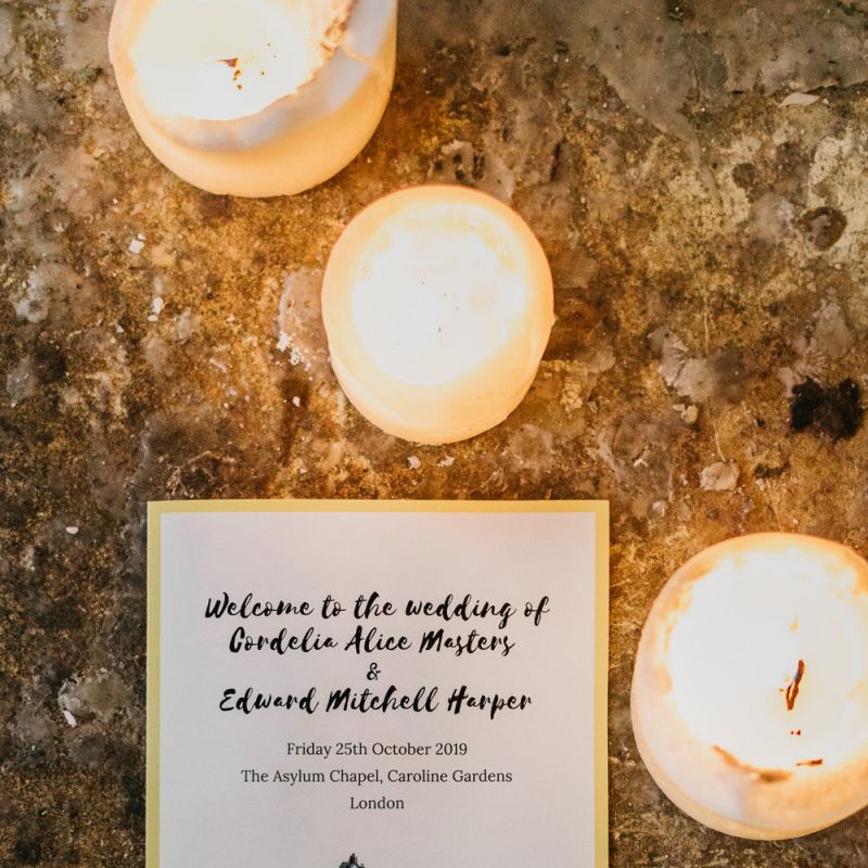 Stationary for celebration in London with bright and fun decor