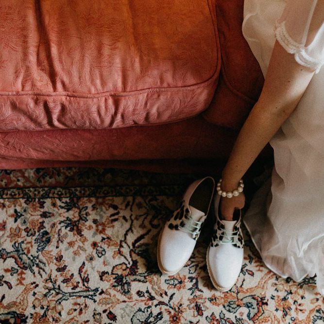 Bridal shoes from Rogue Matlida for a colourful kitsch celebration in London