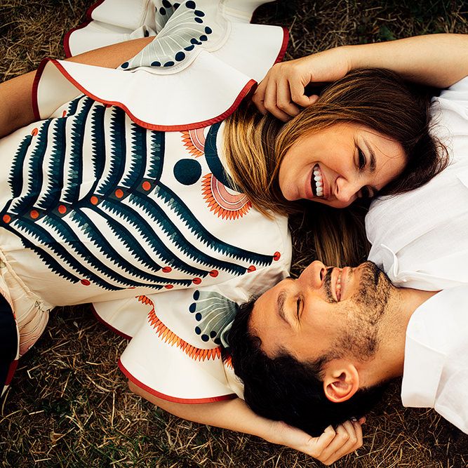 Surprise Marriage Proposal Engagement Shoot at Sunset | Golden Hour Portraits | Pre Wedding Shoot | Couples Portraits | Mayfield Lavender Fields | Chloe Dress | Floral Installation | Harry Michael Photography