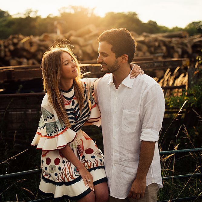 Surprise Marriage Proposal Engagement Shoot at Sunset | Golden Hour Portraits | Pre Wedding Shoot | Couples Portraits | Mayfield Lavender Fields | Chloe Dress | Harry Michael Photography