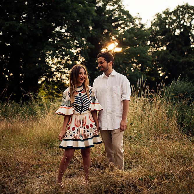 Surprise Marriage Proposal Engagement Shoot at Sunset | Golden Hour Portraits | Pre Wedding Shoot | Couples Portraits | Mayfield Lavender Fields | Chloe Dress | Harry Michael Photography