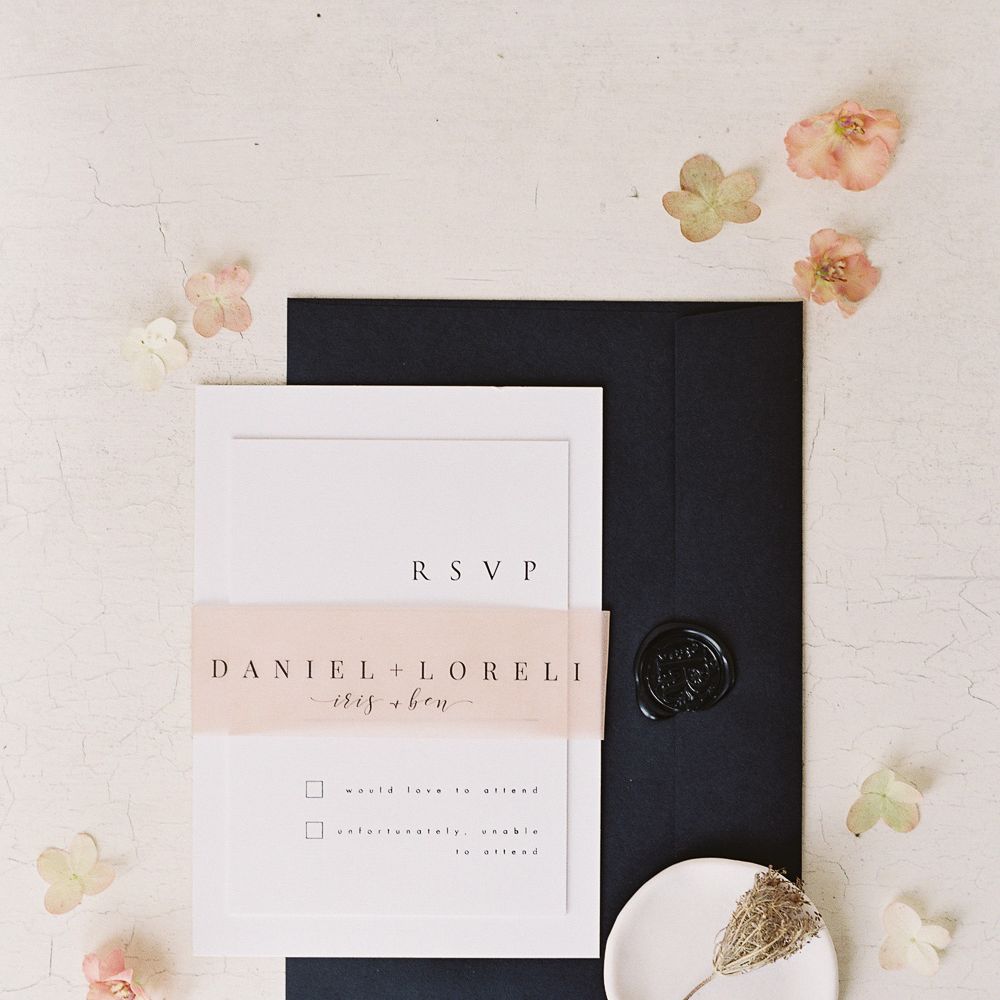 Navy, Pink &amp; White EYI Love Wedding Stationery Suite | Elegant Summer Inspiration at St Giles House, Dorset by Jessica Roberts Design   Imogen Xiana Photography