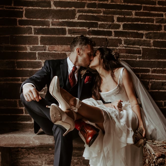 Intimate bride and groom portrait by Jo Greenfield photography