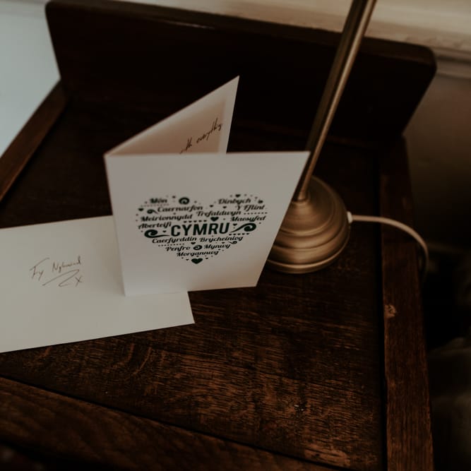 Welsh wedding card