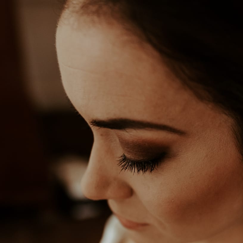 Smokey eye wedding day makeup