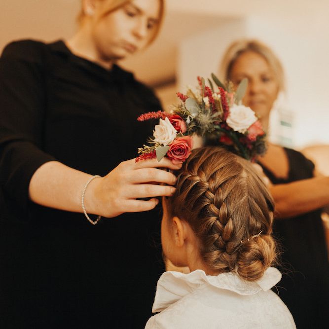 Flower girls for Devonshire wedding with Eliza Jane Howell bride dress