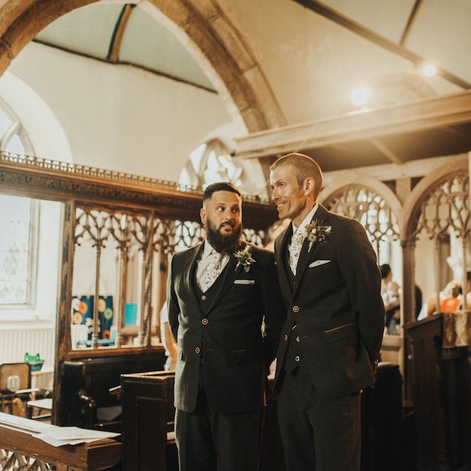Groom waits for brides arrival