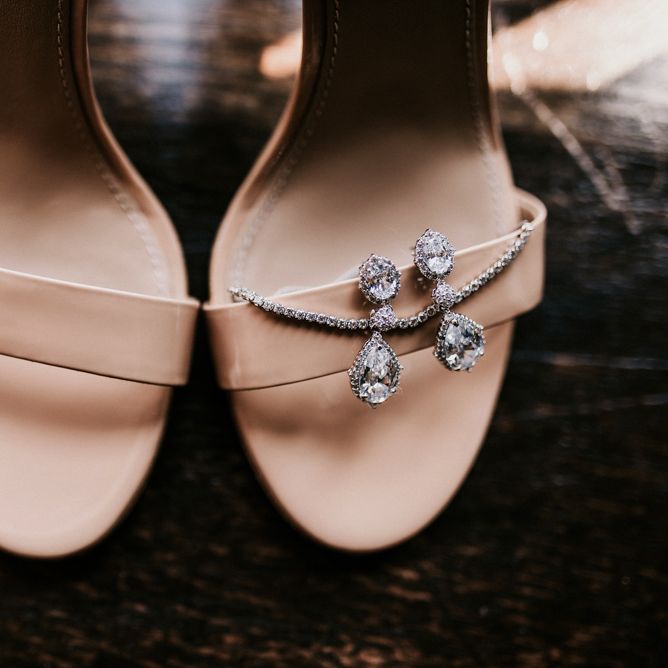 Tory Burch and Diamond Tear Drop Earrings