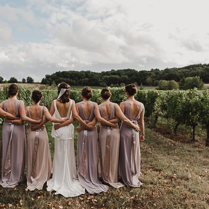 Chateau Rigaud | Bordeaux, France | Harvey Vintage Dress | Bridesmaids in ASOS | Florals by Flowers in The Vines