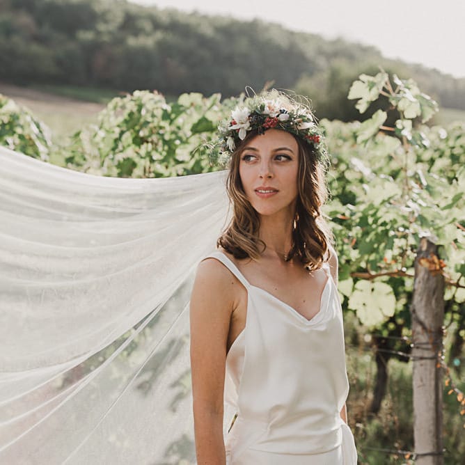 Chateau Rigaud | Bordeaux, France | Harvey Vintage Dress | Bridesmaids in ASOS | Florals by Flowers in The Vines