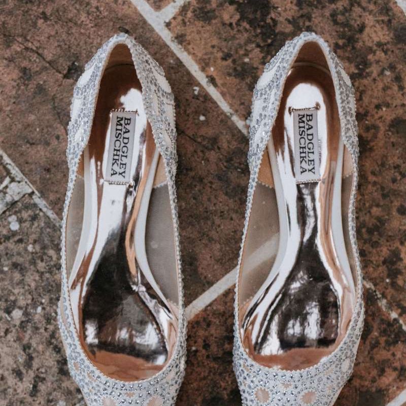 Embellished wedding shoes for bride