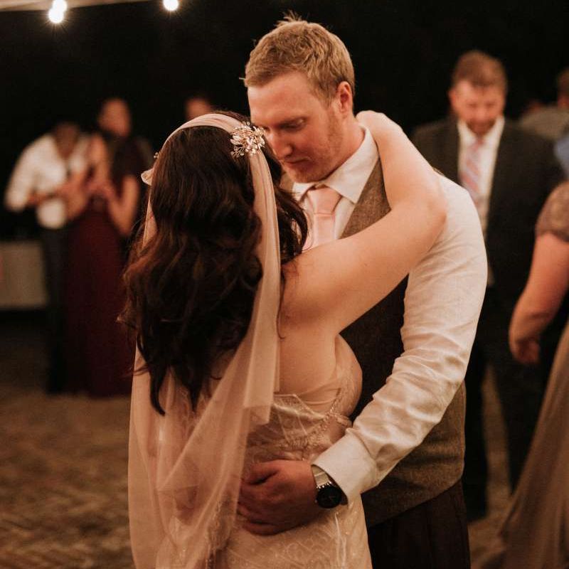 Bride and groom first dance