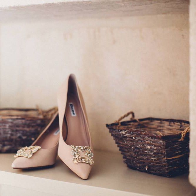Dune Wedding Shoes | Outdoor Destination Wedding at Le Peit Hameau Wedding Venue Provence, South of France Planned by By Mademoiselle | Lovestruck Photography